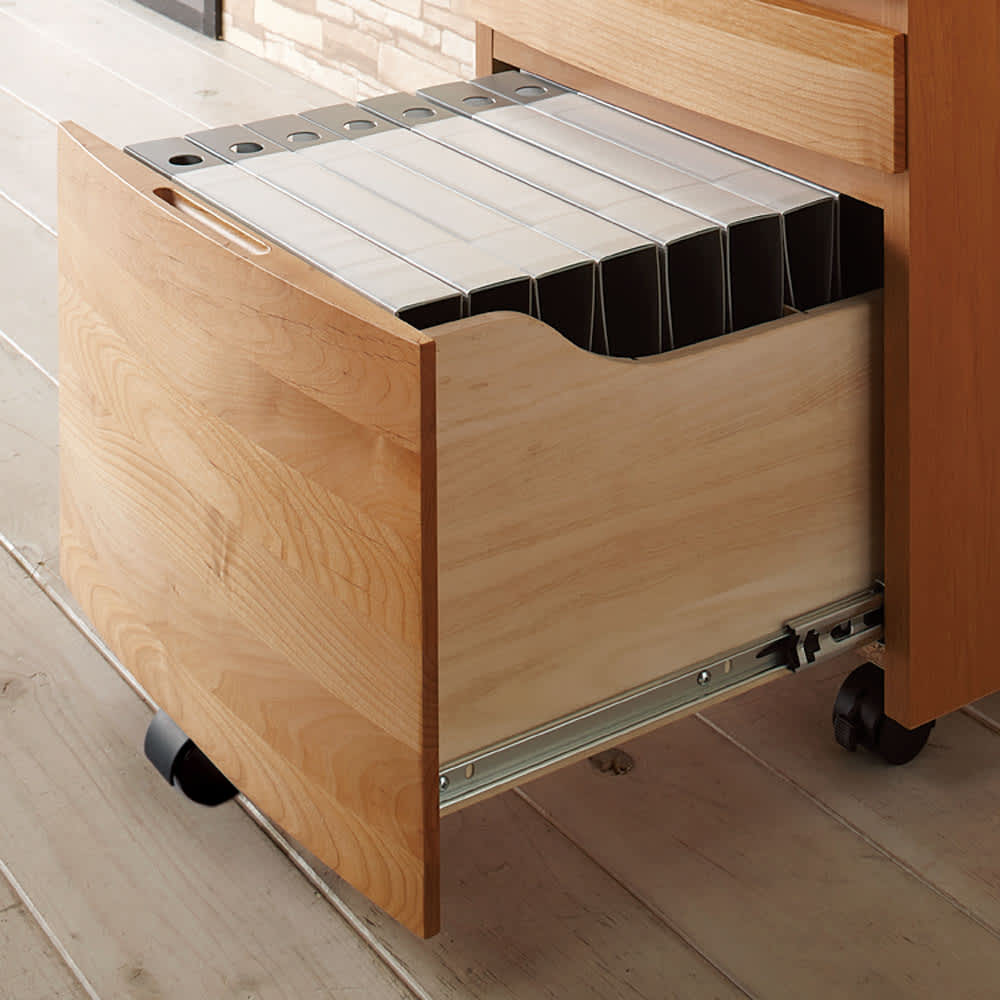 アルダー天然木 アールデザインデスクシリーズ デスク下チェスト 通販