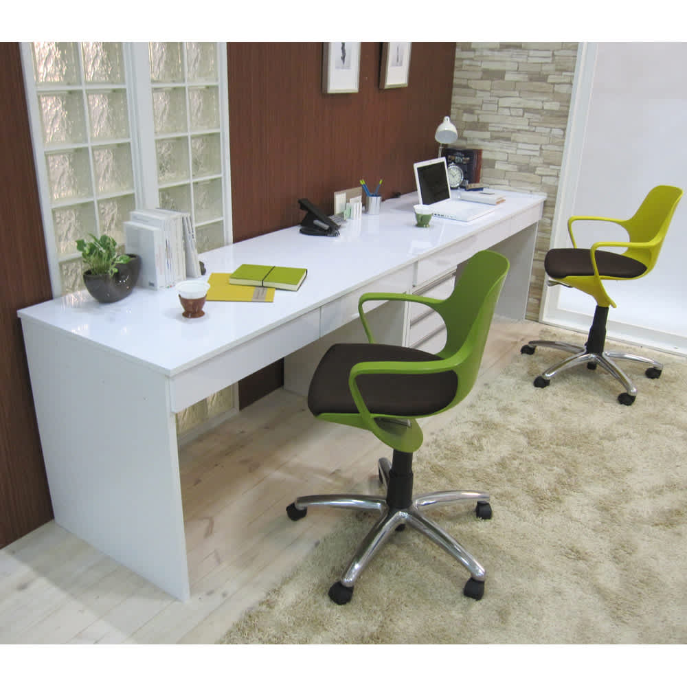 引き出し付き 光沢仕上げアーバンデスクシリーズ デスク 幅120cm 通販