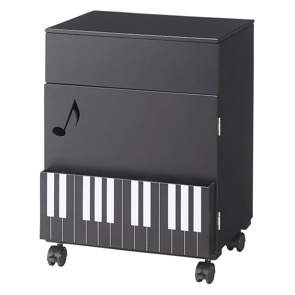 鍵盤柄 ピアノの下にぴったり楽譜キャビネットロータイプ 通販 - ディノス