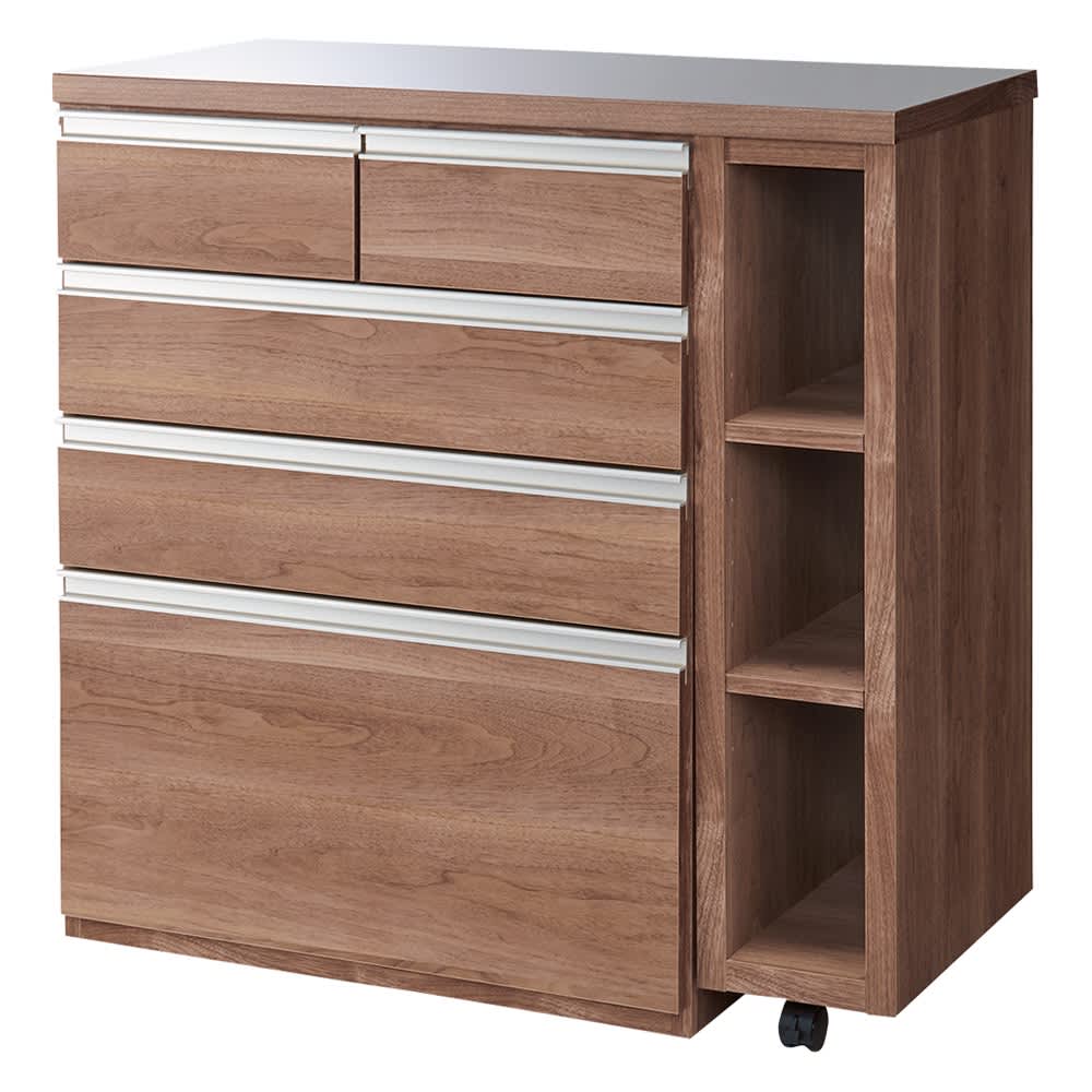 幅調節可能！スライド伸長式カウンター 幅91～126cm 引き出しタイプ