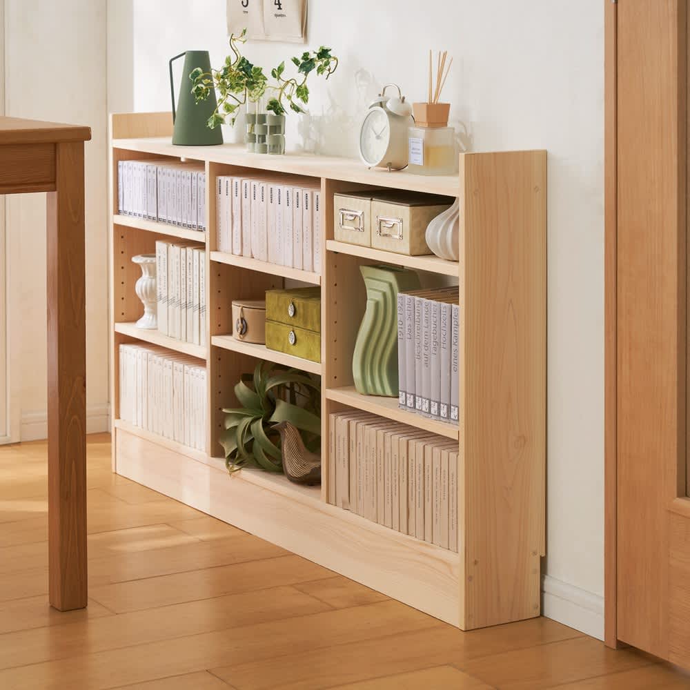 薄型奥行15cm国産東濃檜の天然木頑丈ラック 幅150cm高さ100cm 通販