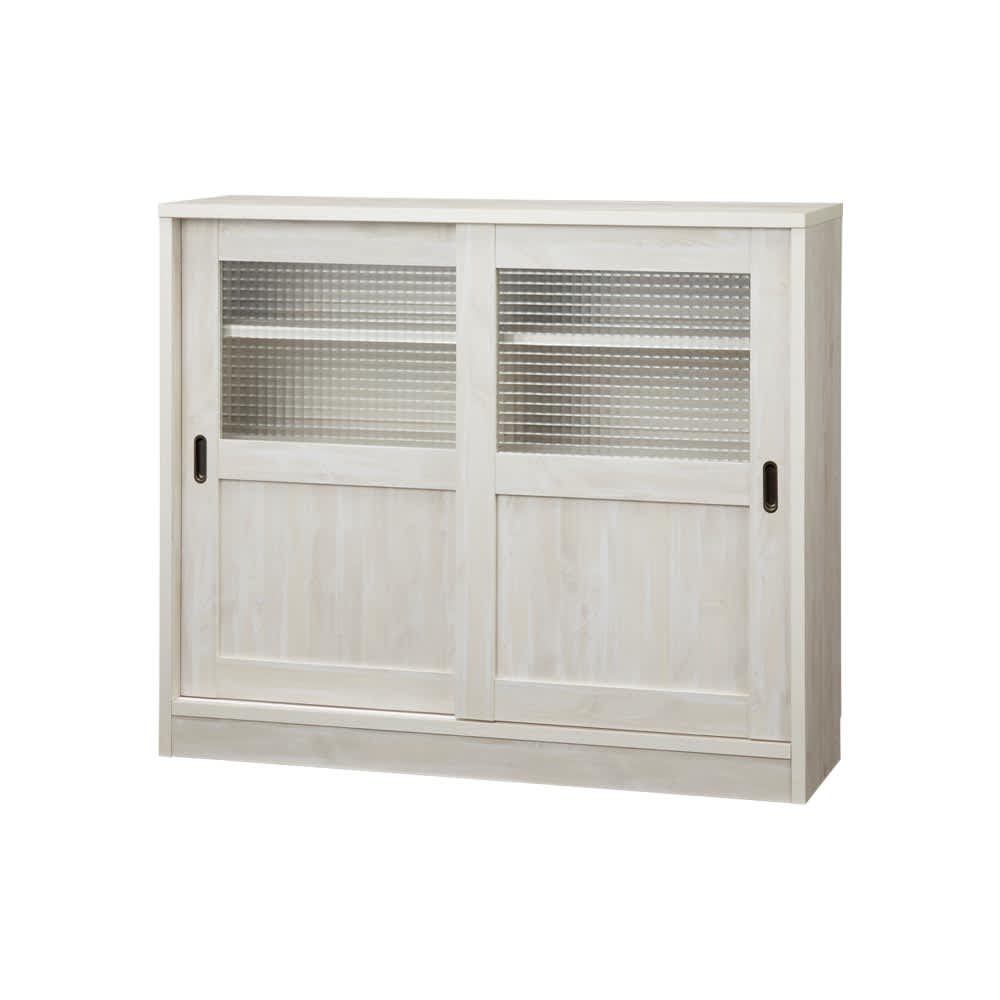 レトロ収納シリーズ モザイクガラス引戸 幅100cm 通販 - ディノス