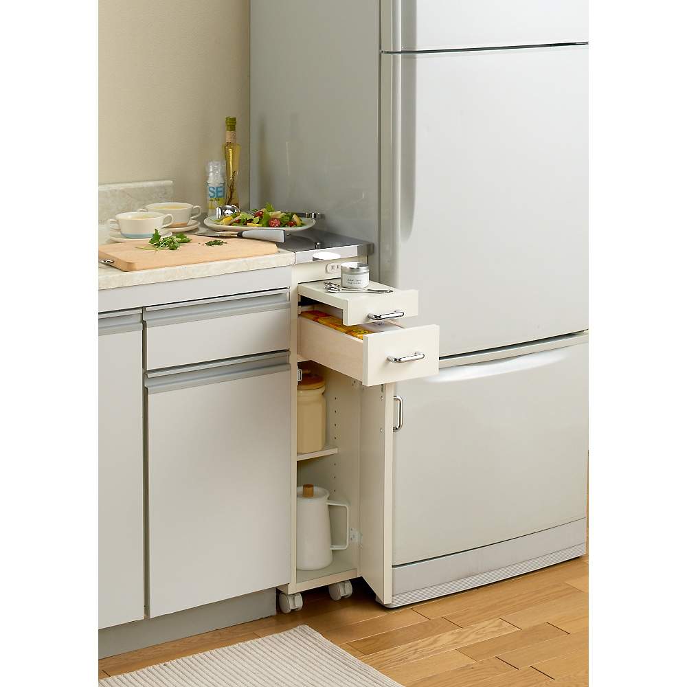 幅20奥行55cm］ ステンレス天板隙間収納 扉タイプ 完成品 日本製 通販