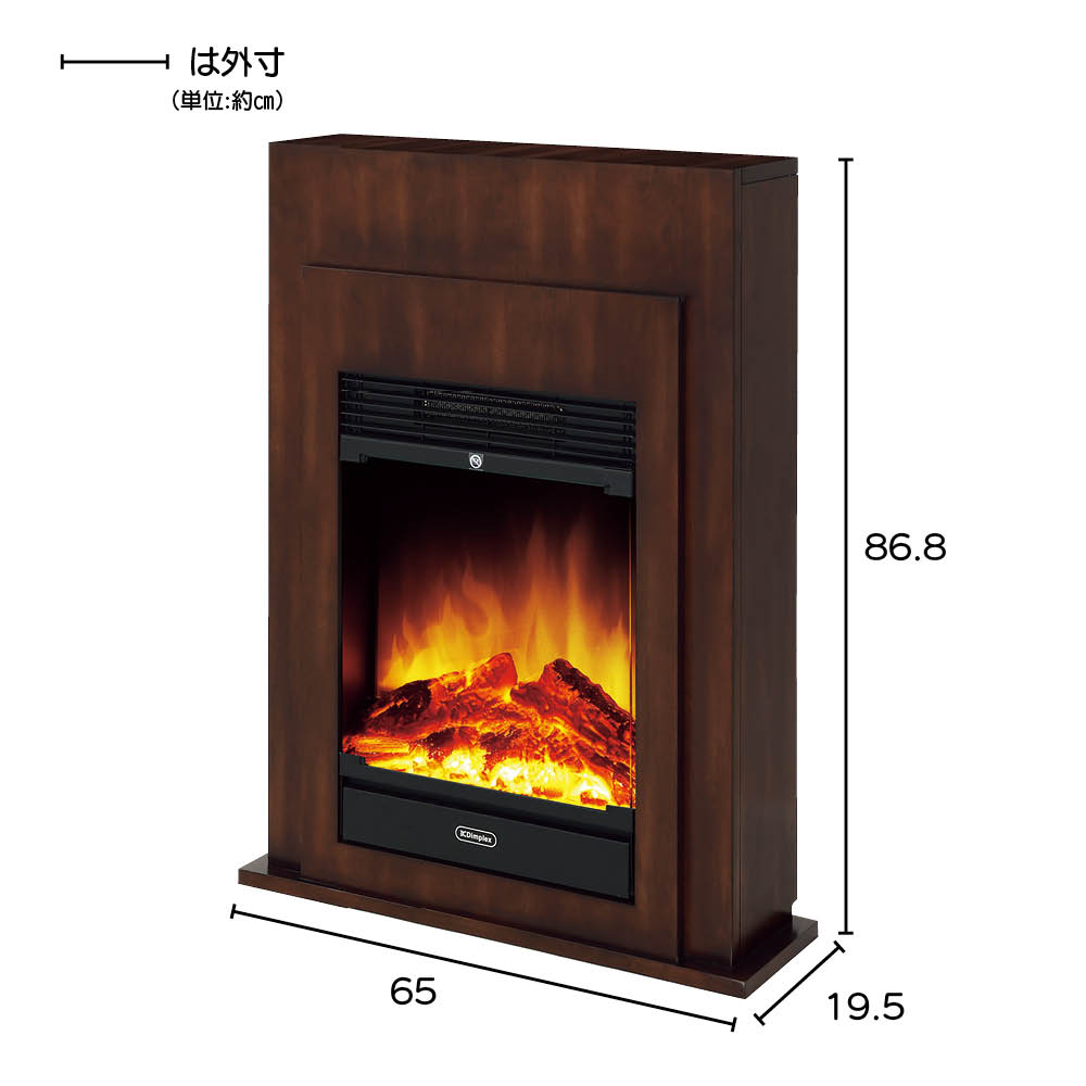 Dimplex/ディンプレックス 暖炉型ファンヒーター ベリーニ 木目調 通販
