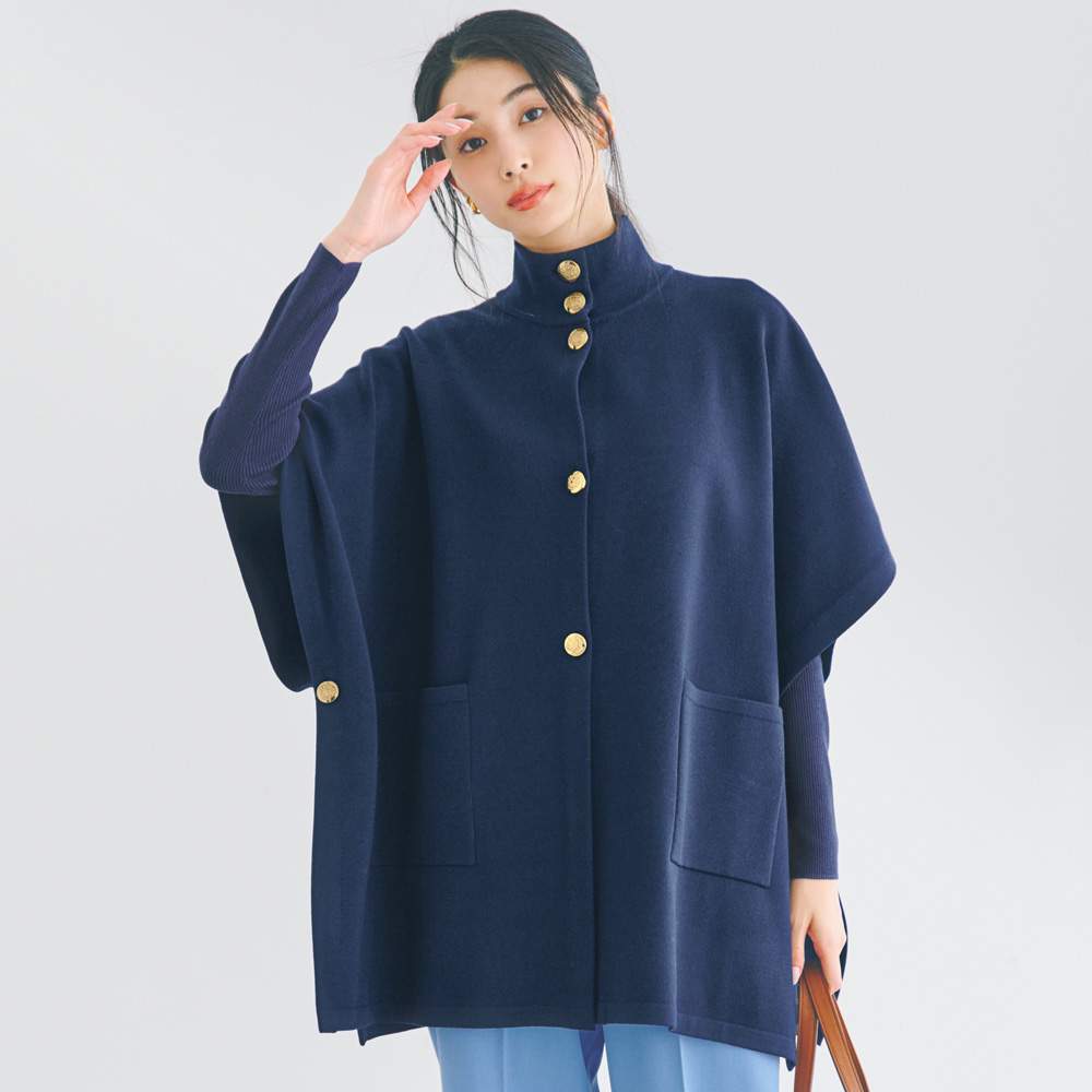 洗える 多機能ニット デザインポンチョ 通販 - ディノス