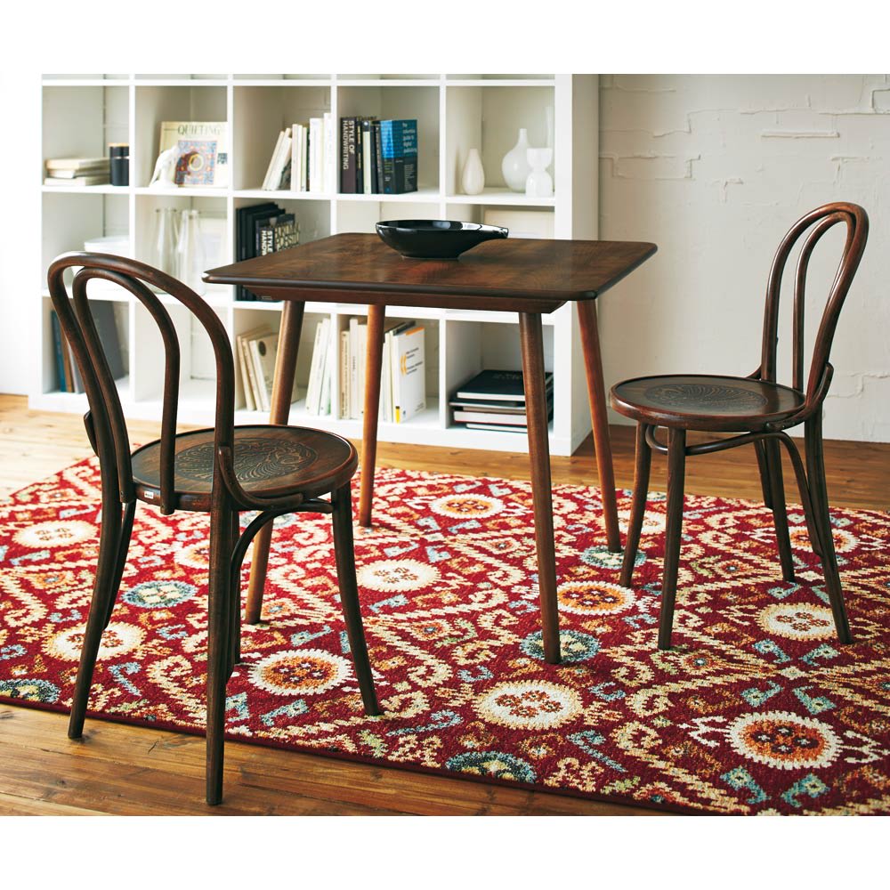 アンティーク風テーパーダイニングテーブル 正方形 幅80cm×80cm