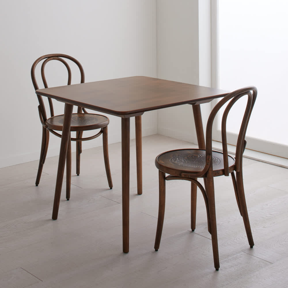 アンティーク風テーパーダイニングテーブル 正方形 幅80cm×80cm