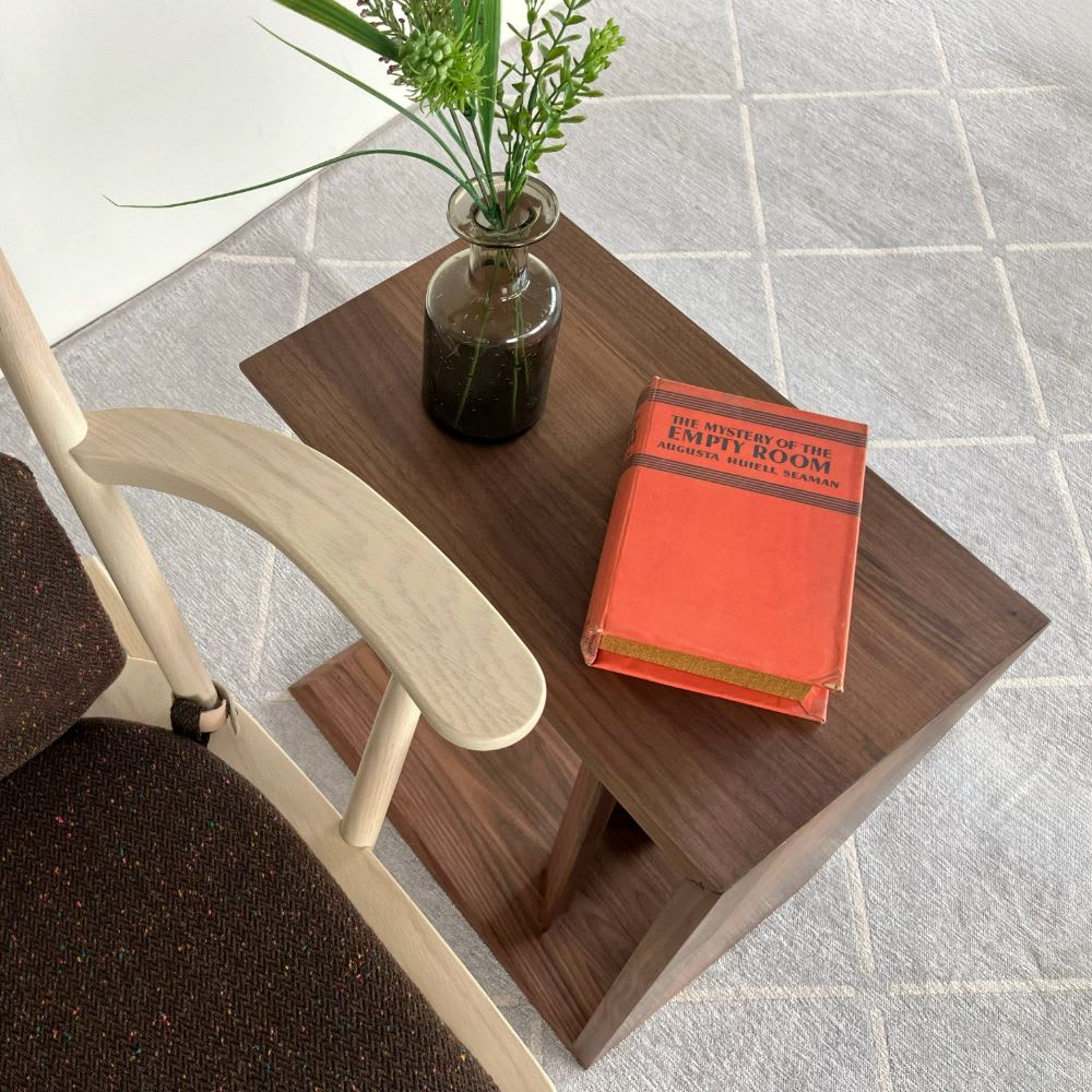 ウォルナット天然木のサイドテーブル プリメラ ウォルナット 通販