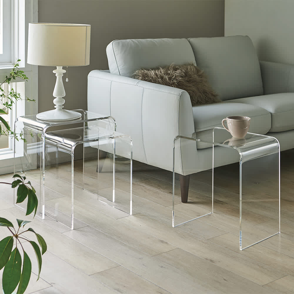 Gel/ジェル アクリルネストテーブル 3台セット 通販 - ディノス