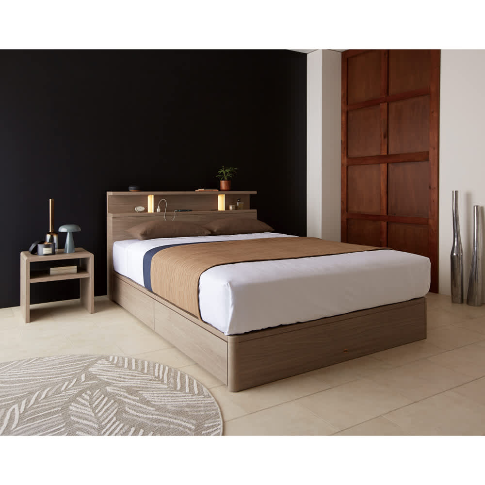 SIMMONS/シモンズ シェルフII 引き出し付きベッド 5.5インチポケット