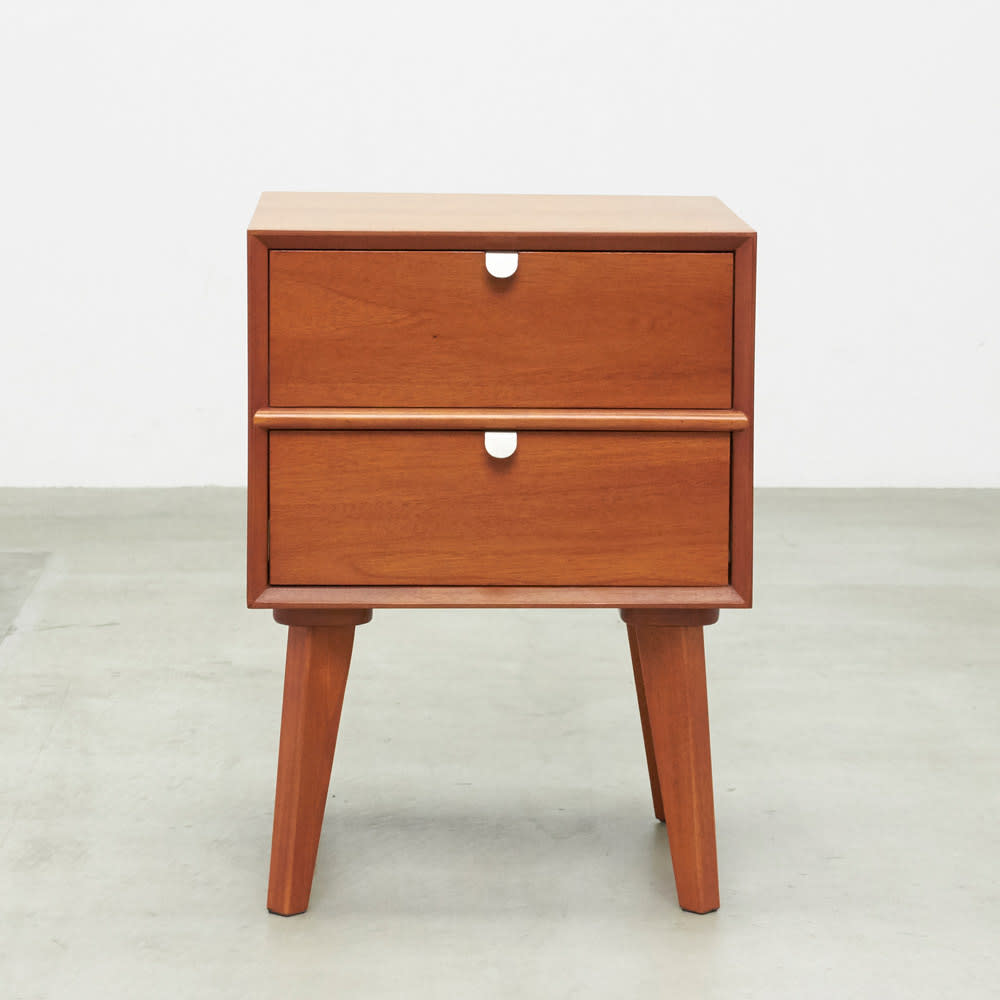 北欧ヴィンテージ風Vカットデザイン サイドテーブル・サイドチェスト