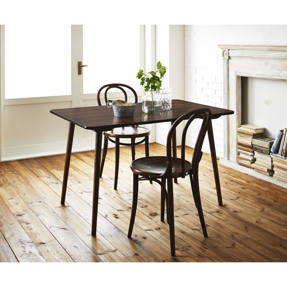 アンティーク風テーパーダイニングテーブル 長方形 幅約120cm×80cm