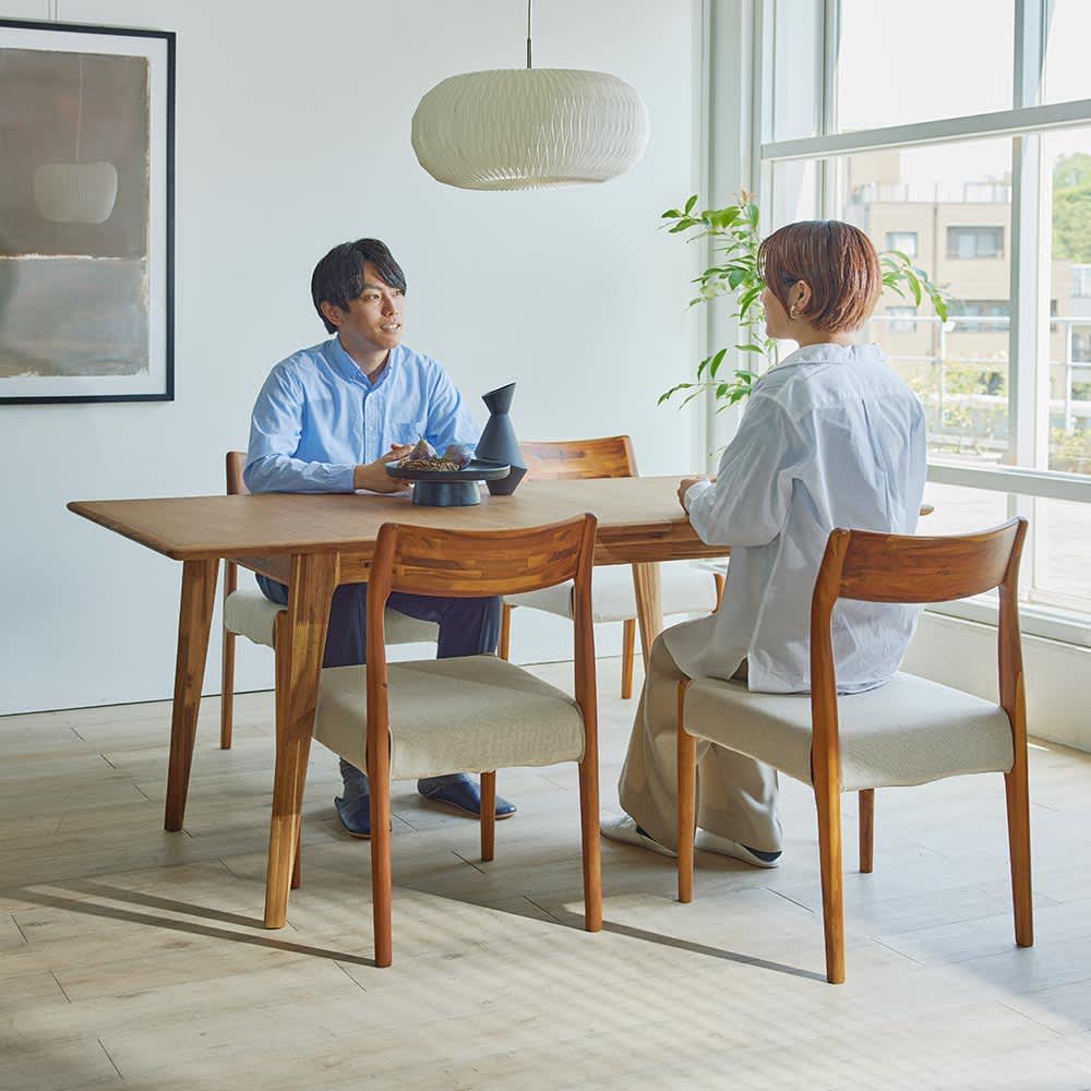 EDDA/エッダ 北欧スタイル 伸長式ダイニングテーブル 幅135～170cm