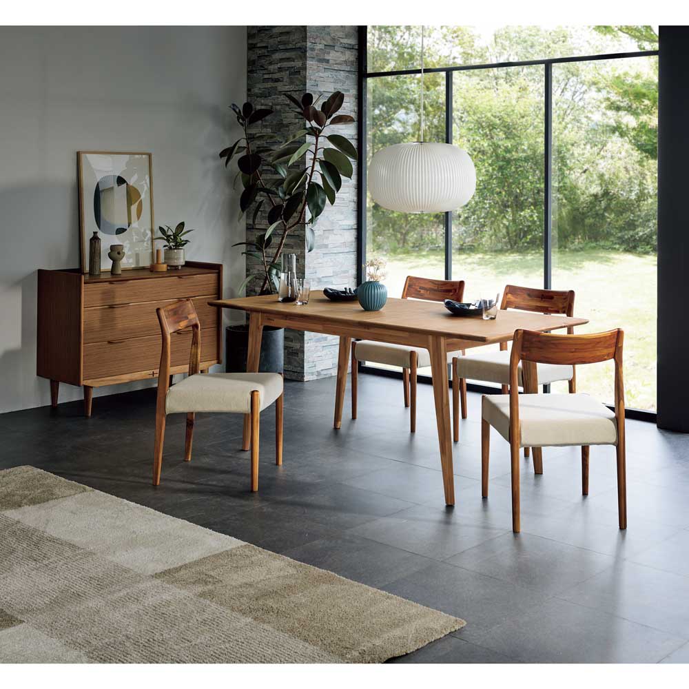 EDDA/エッダ 北欧スタイル 伸長式ダイニングテーブル 幅135～170cm