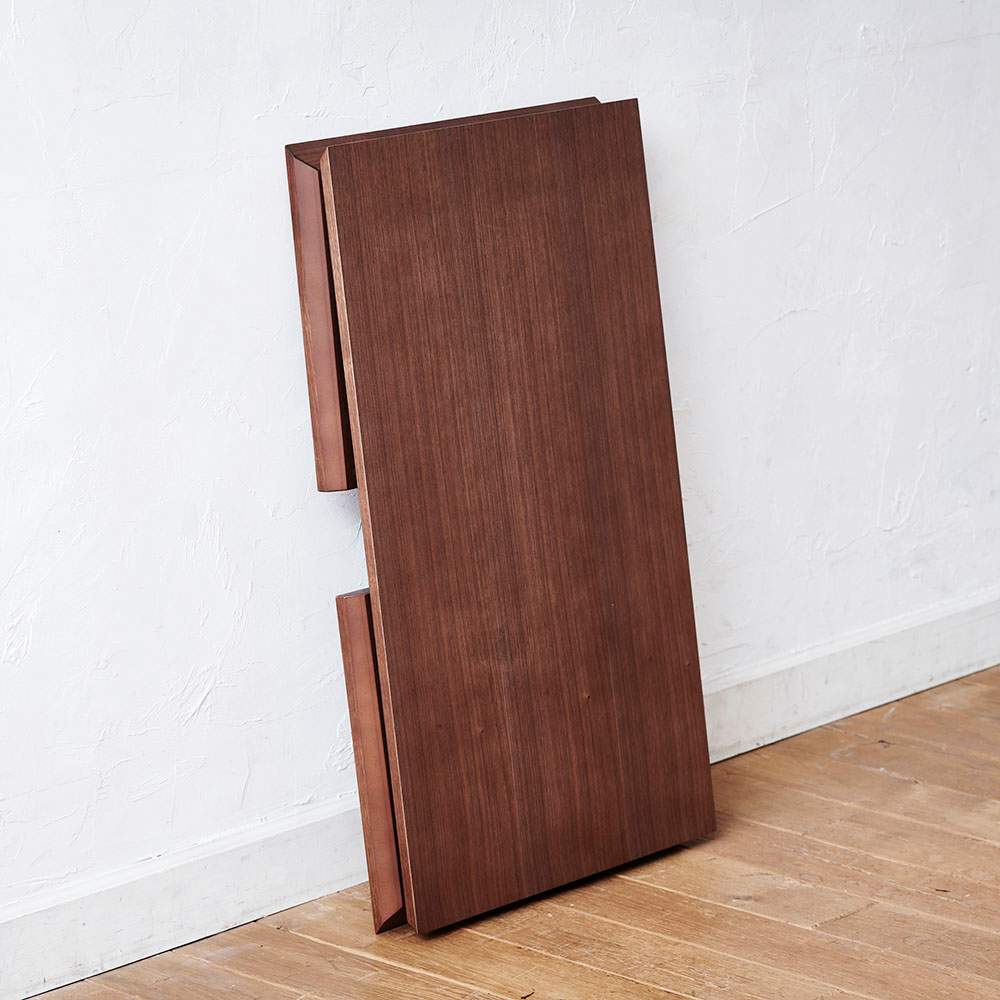 国産】Slim ウォールナット折りたたみ可能なテーブル 幅120cm 通販