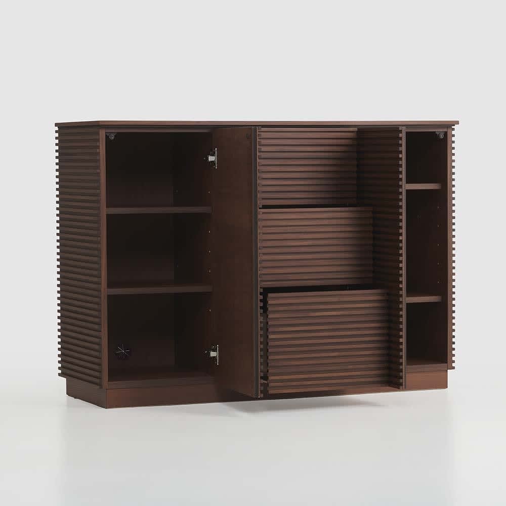 天然木ストライプシリーズ サイドボード 幅120cm 通販 - ディノス