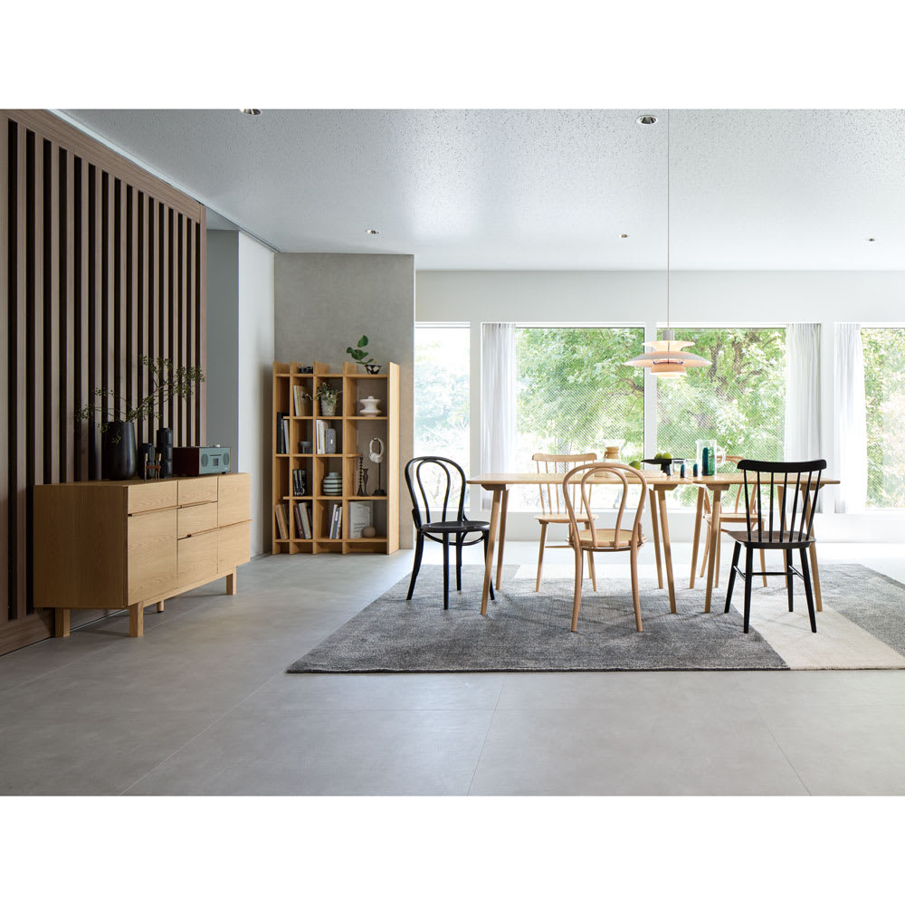 ウィンザーチェア（ベーシックカラー）曲げ木ダイニングチェア［チェコ