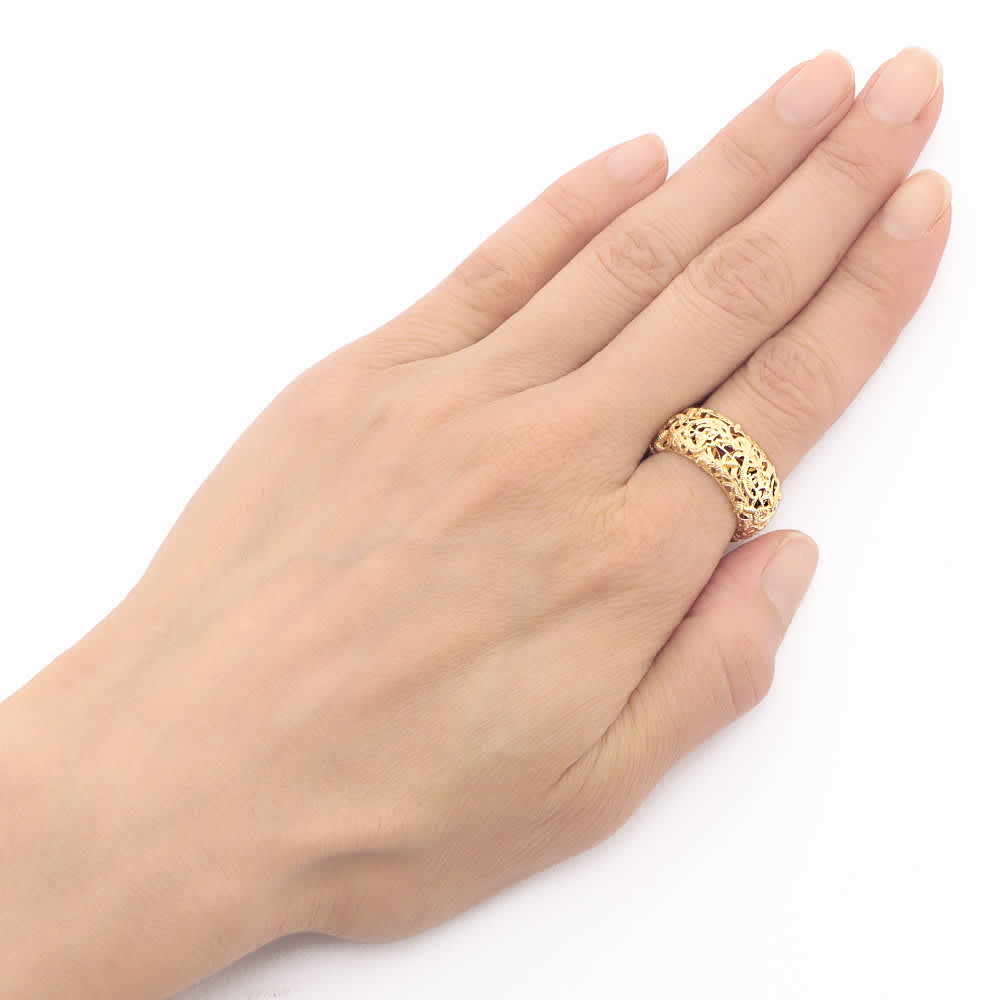 UNOAERRE/ウノアエレコラボ K18 透かしリング 通販 - ディノス