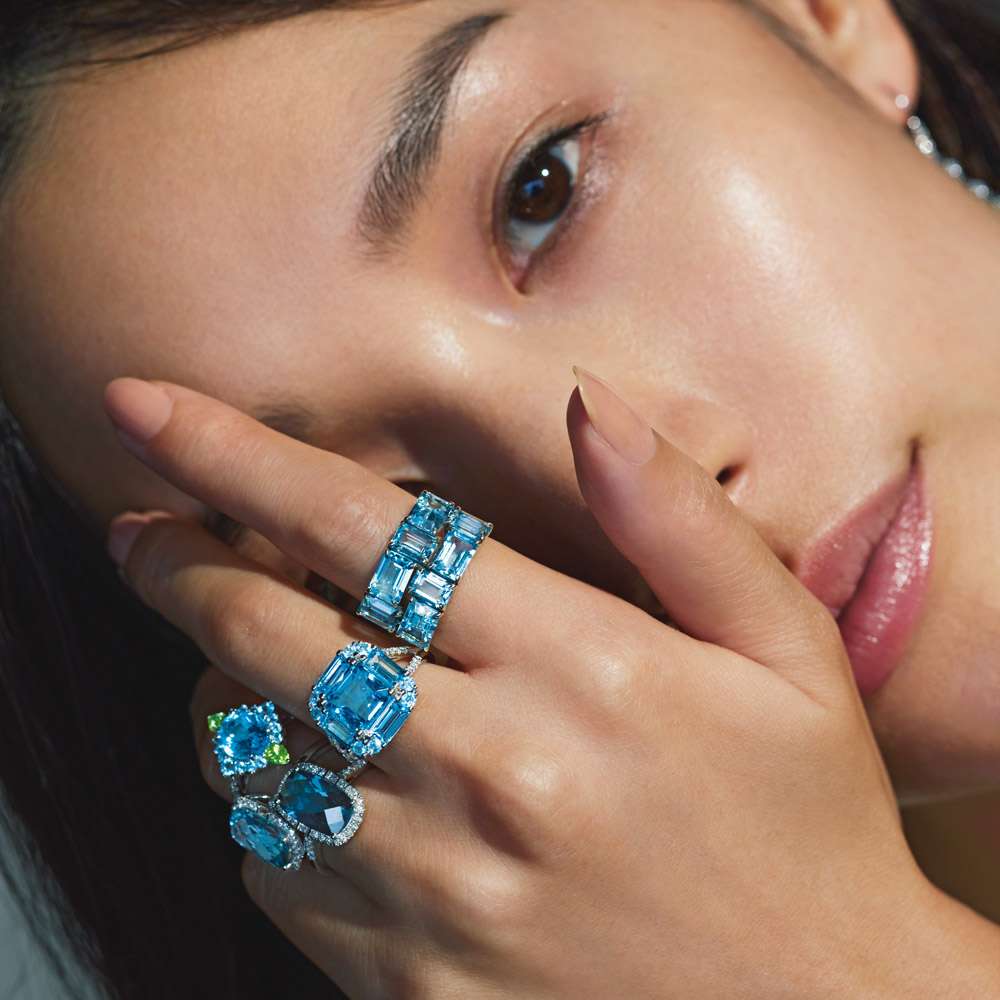 Pt ロンドンブルートパーズ リング 通販 - ディノス