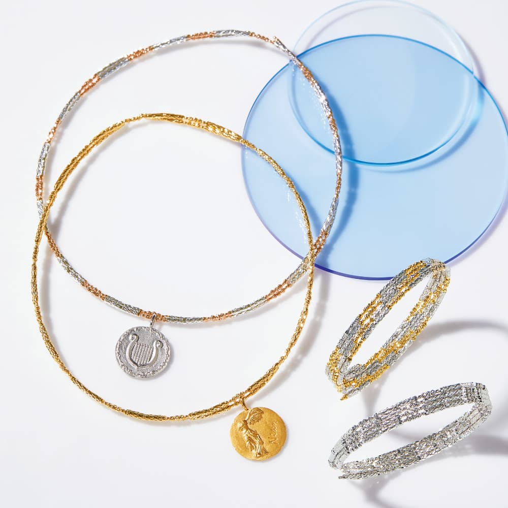 Pt・K18コンビ マグネット ネックレス兼ブレスレット 通販 - ディノス