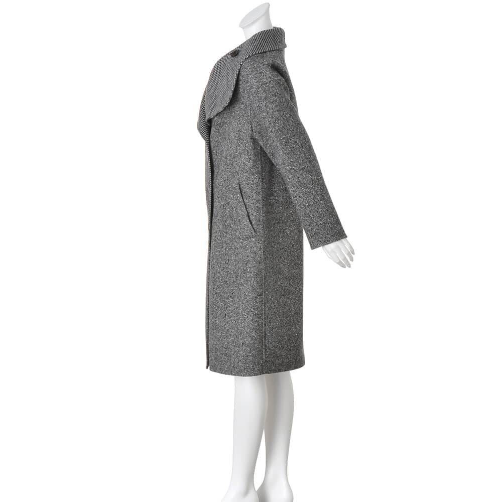 NIKKE」 マフ千鳥＆ツイード リバーシブル コート 通販 - ディノス