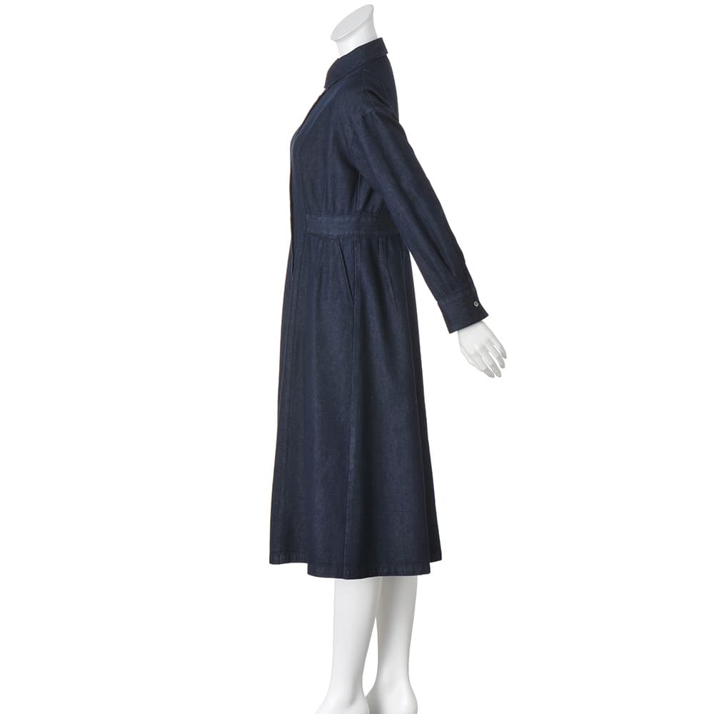 ウール混 デニムシャツワンピース 通販 - ディノス