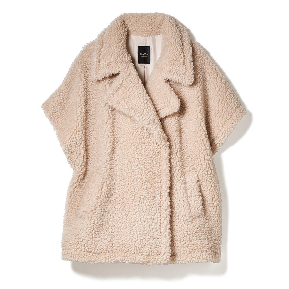 エコペル」 ボア ケープコート 通販 - ディノス