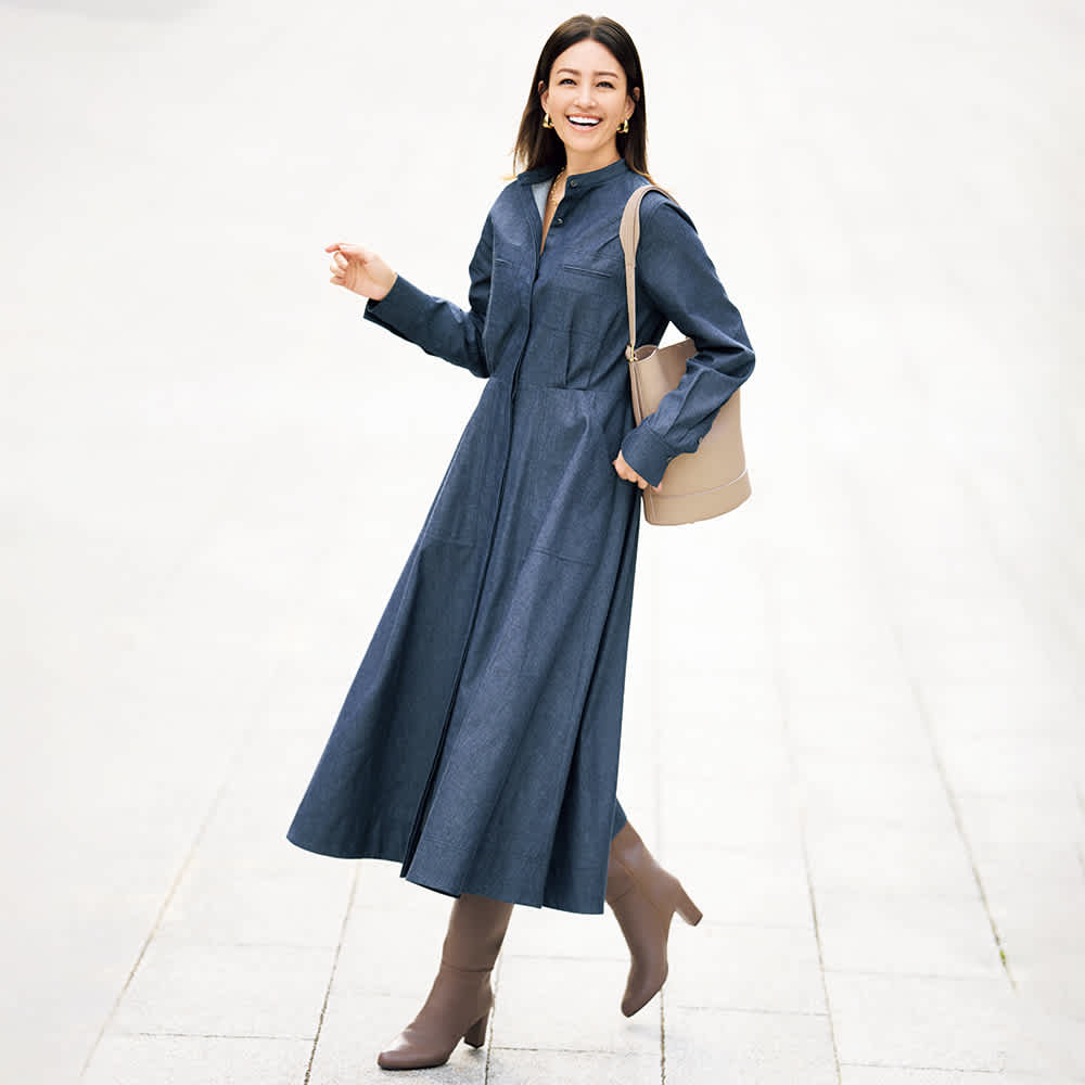 ソフトデニム シャツワンピース 通販 - ディノス