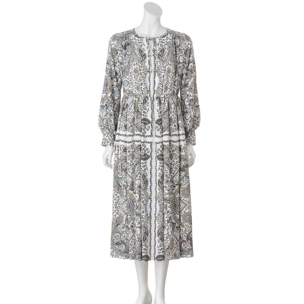 イタリア素材 パネルプリント ワンピース 通販 - ディノス