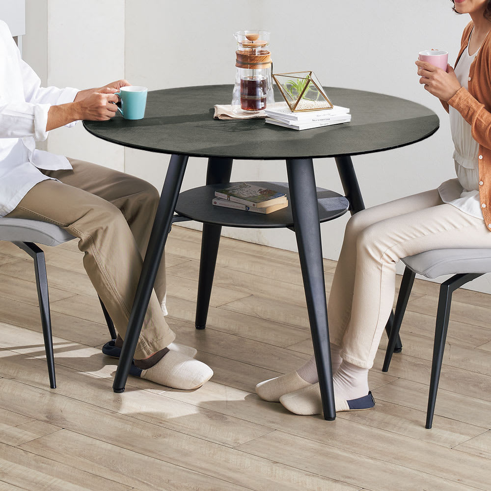 丸型セラミック天板ダイニングテーブル 径100cm 通販 - ディノス