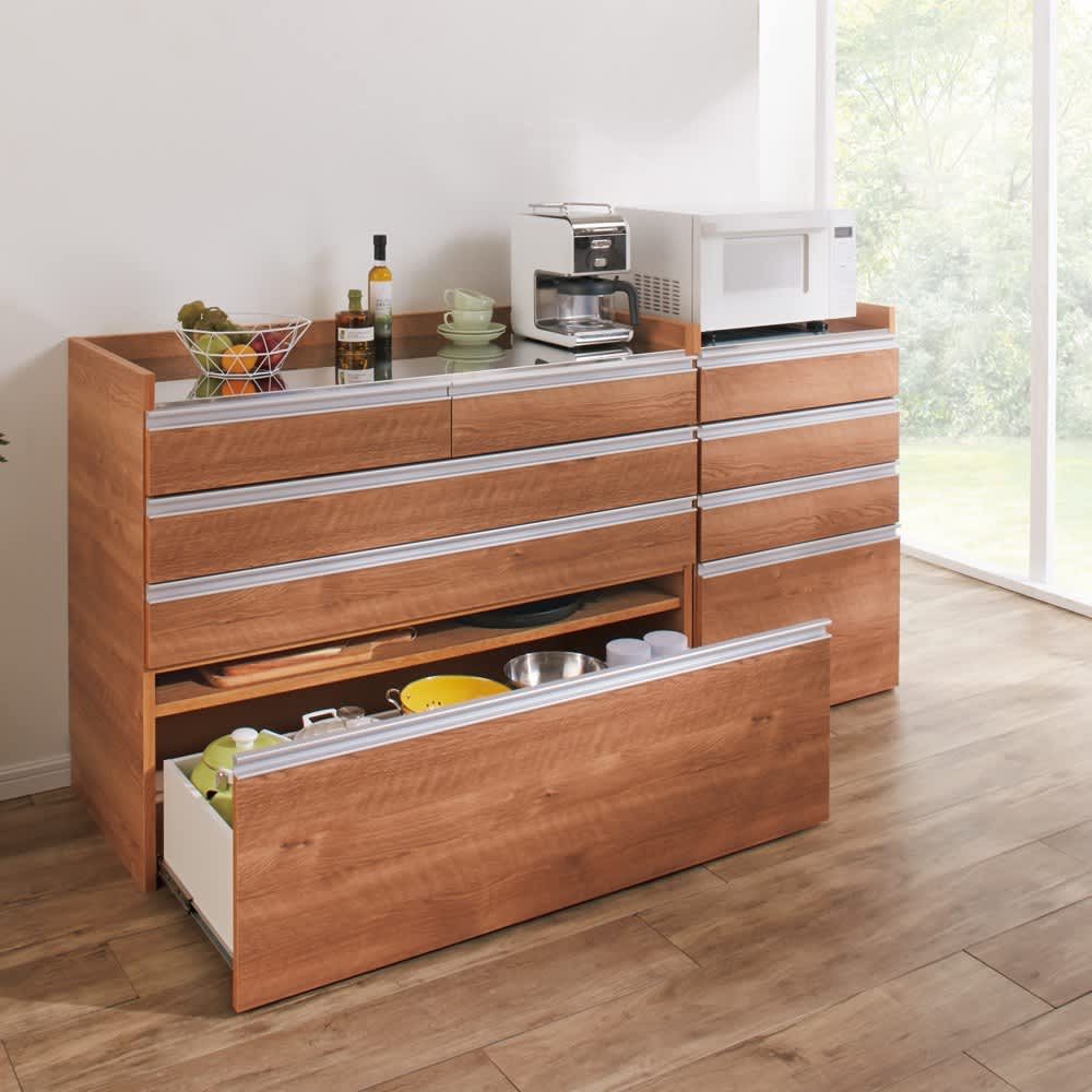 大型レンジ対応ステンレスクリーンキッチン カウンター 幅90cm 通販