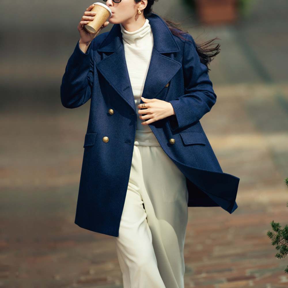 PIACENZA/ピアツェンツァ カシミヤ ヘリンボーン Pコート 通販 - ディノス