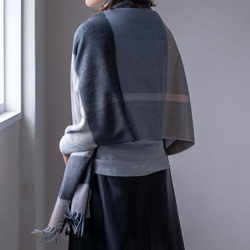 イタリア製 カシミヤ100％ チェック ストール 通販 - ディノス