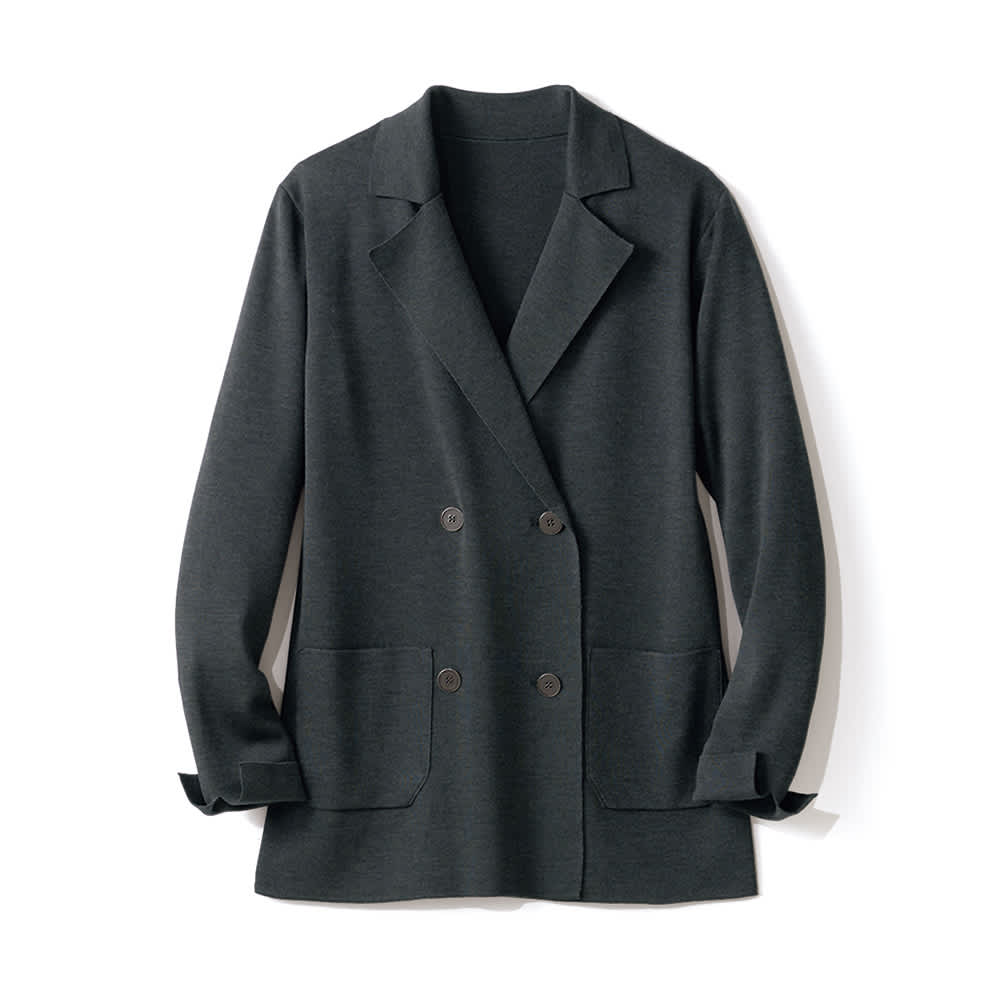 シルク総針編み ニットジャケット 通販 - ディノス