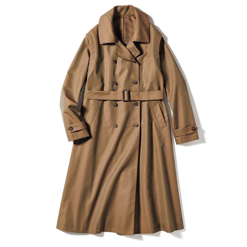 2WAYデザイン はっ水 シャンブレーツイル トレンチコート 通販 - ディノス