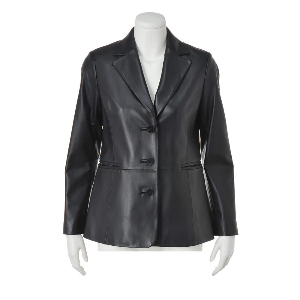 コロメル」社製 ラムレザー テーラードジャケット 通販 - ディノス