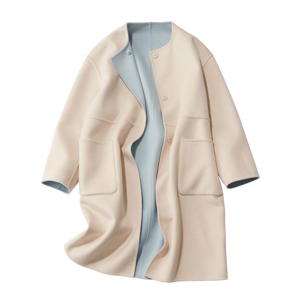 リバー縫製ダブルフェイス 配色 リバーシブルコート 通販 - ディノス