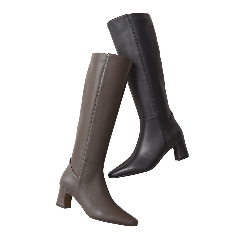 CHIAKI KATAGIRI/チアキカタギリ ストレッチ レザー ロングブーツ 通販