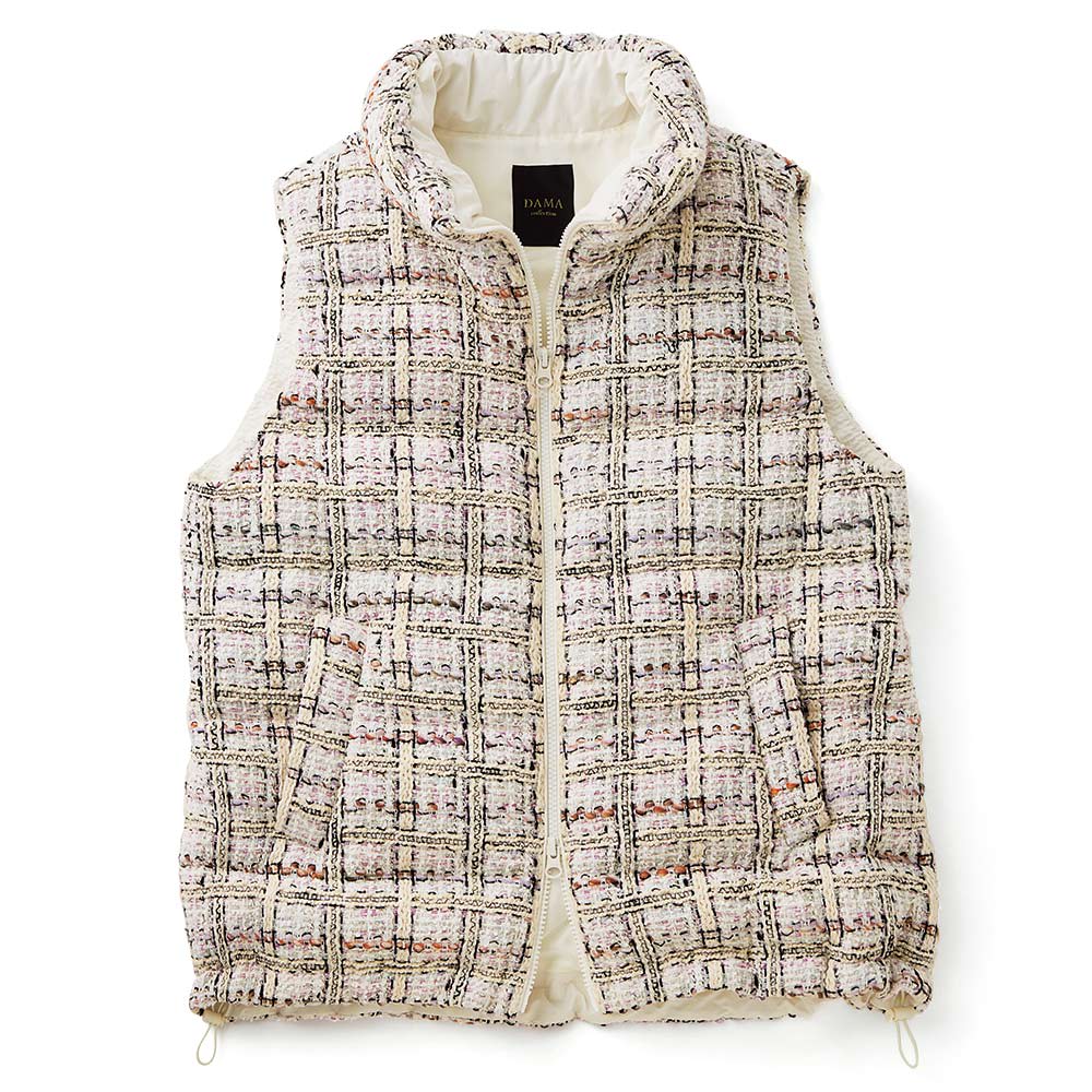 マリア・ケント社 ファンシーツイード ダウンベスト 通販 - ディノス