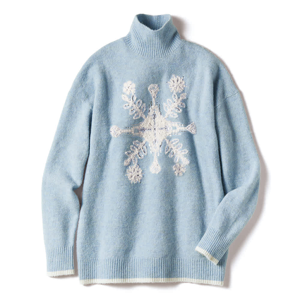 イタリア糸 アルパカ混 スノーモチーフニットプルオーバー 通販 - ディノス
