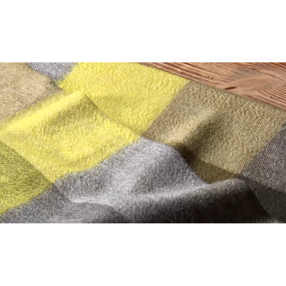 ディノス 美品 ダブルフェイス カシミヤ大判ストール ブロックチェック