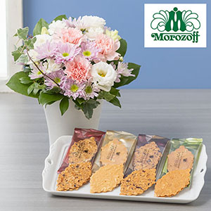 お供え花 お菓子セット「モロゾフ ファヤージュ（桜）」｜フラワー