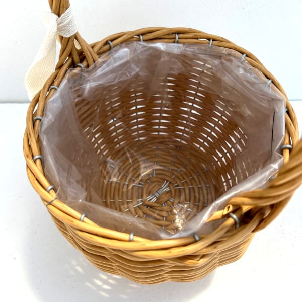 園芸ネット本店｜PPラタンバスケット丸型S・ナチュラル幅18.5cm（3182