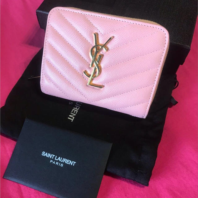 SAINT LAURENT - SAINT LAURENT ミニ財布 ピンクの通販 by hachi's