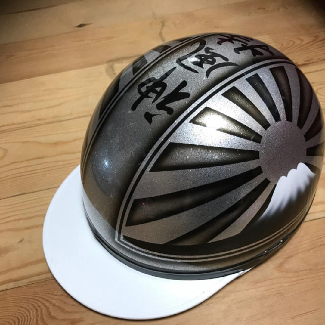 新品塗装品 ラメ ぼかし 富士日章 コルク半 ヘルメットの通販 by paint