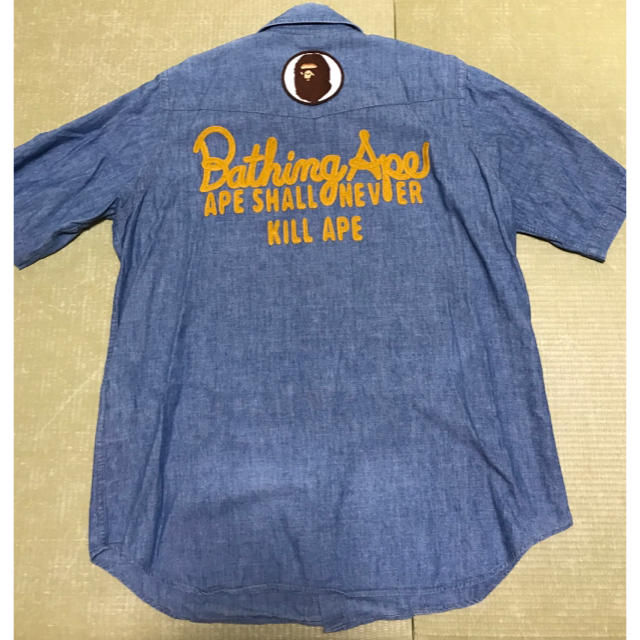A BATHING APE - APE 刺繍 ウエスタン シャツの通販 by tomoyat｜ア