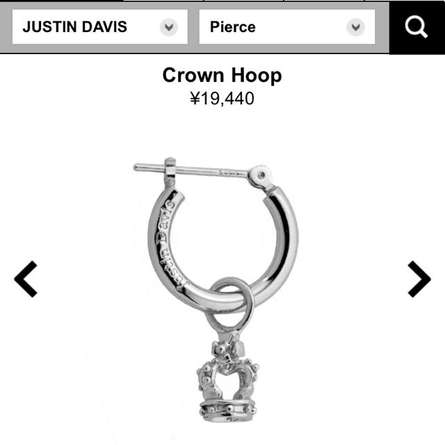 Justin Davis - ジャスティンデイビス ピアス Crown Hoopの通販 by ゆ