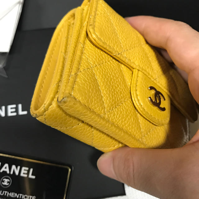 CHANEL ボーイシャネル ミニウォレット ケース イエロー ミニ財布 楽天