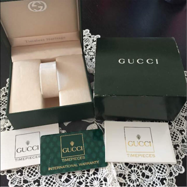 GUCCI - GUCCI グッチ レア 時計箱 ウォッチ ケース 緑 グリーンの通販
