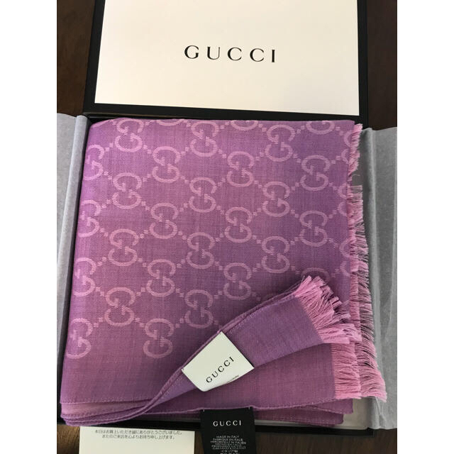 GUCCI - グッチ GGパターン ウインター スカーフ 未使用 箱付 定価4.2